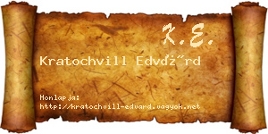 Kratochvill Edvárd névjegykártya